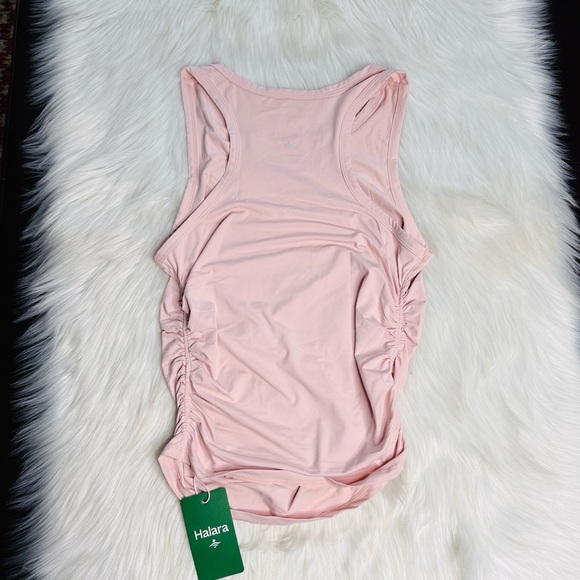 Halara Light Pink Ruched Racerback Yoga Tank - Picture 8 of 8